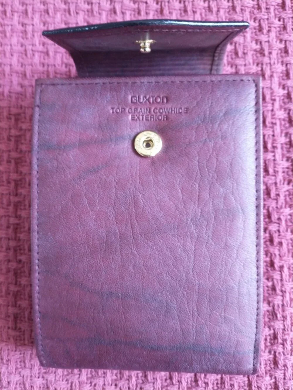 Buxton Women's Vintage Heiress Billfold Burgundy Leather Wallet NWT in Box - Picture 11 of 13